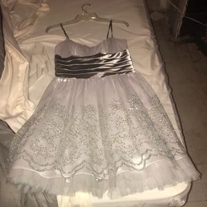 silver dress